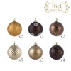Valery Madelyn Christmas Tree Decorations Copper Baubles,16pcs 6cm Bronze Luxury