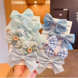 VOKLLIYU Children's Hair Elastics, Set of 10, Stylish, Cute, Colorful Flowers, Ribbon, Bowknot, Kids, Painless, Hair Elastic, Infants, Girls, Hair Accessories, Hair Clips, Hair Ornaments, Girls, Kids