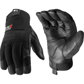 Wells Lamont Insulated Leather Work Gloves for Men - Fleece-Lined with 70g 3M Thinsulate for Warmth - Water-Resistant Goat Leather - Reinforced Palm & Thumb - Adjustable Wrist, Extra Large, 7854XL
