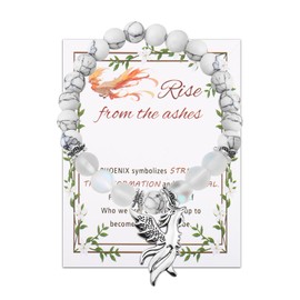 FUSTMW Phoenix Gifts for Women Phoenix Charm Bracelet Phoenix Jewelry Phoenix Rising Gifts Phoenix Bird Gifts Firebird Gifts, Large, Copper, no gemstone