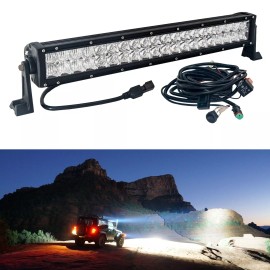 OZ-USA 22" 4D Optics 120W LED Light Bar Combo Spot/Flood Beam Off-road Truck UTV SXS