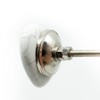 ETHNICITI Pack of 8 Heart White Crackle 40mm Ceramic Door