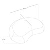 Vivezen - Zafu Bean Bag Meditation Cushion Yoga Crescent Moon