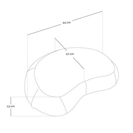 Vivezen - Zafu Bean Bag Meditation Cushion Yoga Crescent Moon 44 x 27 x 13 cm