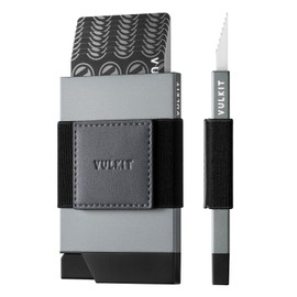 VULKIT Credit Card Holder Wallet Slim Minimalist Metal Pop Up Wallet with Money Band and RFID Blocking, Holds Cards Bills and Cash