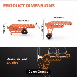 BOSLLA Universal Foldable Car Door Step Latch Hook Mini Pedal Ladder - Classic