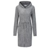 Mnamo Elegant women's bathrobe with hood and zip, made of