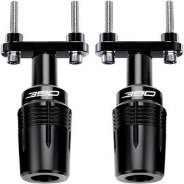 ZYAKOMO Compatible with Duk 390 Duk 125 Duk 200 250 Motorcycle Frame Sliders Crash Protector Crash Pad Falling Protection (Black, 390)