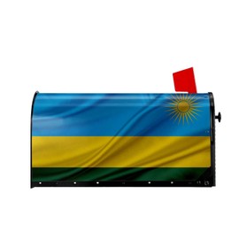 Qauirfe Rwanda Flag Transform Mailbox with Durable Stylish Mailbox Cover Outdoor Dector