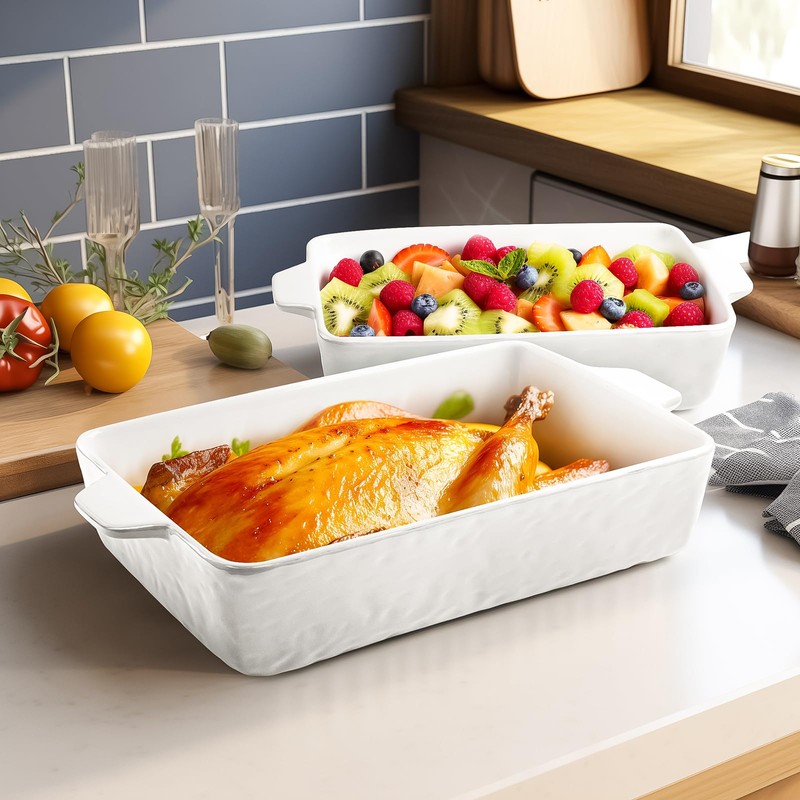 Krokori Casserole Dishes for Oven, Ceramic Baking Dishes, Lasagna Pan
