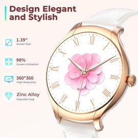 Smart Watch for Women Make/Answer Calls, 1.39'' Fitness Watch with Heart Rate/SpO2/Sleep Monitor, 100+ Sport Modes, Waterproof, Pedometer, Notifications Activity Tracker for Android iOS (Silver)