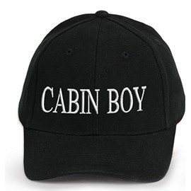 4sold Ancient Mariner, Captain Cabin Boy Crew First Mate Yachting Baseball Cap Inscription Lettering Black White (Cabin BOY)