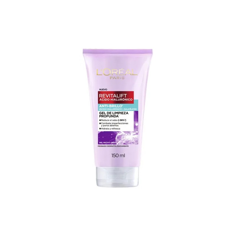 L'Oréal Paris Revitalift Gel de Limpieza con Ácido Hialurónico Oil