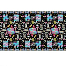 BLMHTWO Tablecloth 90s Party, 90s Party Tablecloth Hip Hop Retro Decoration 90s for Birthdays, Celebrations, Weddings