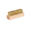 Kaps Quality Brass Shoe Brush, Handy and Portable, Wooden Handle,