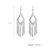 Teppdfann Silver Boho Chandelier Earrings Intricate Bohemian Earrings with Filigree
