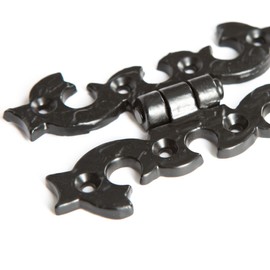 Hammer and Tongs - Ornate Cabinet Hinge - H95mm - Black