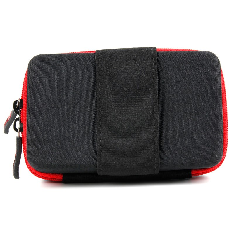 DURAGADGET Protective Shock-Absorbing Case (Black & Red) with Suede Lining