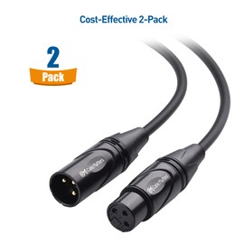 Cable Matters Premium XLR to XLR Microphone Cable, 0.9 m XLR Cable, Microphone Cable, XLR Cable, XLR Cable, Pack of 2