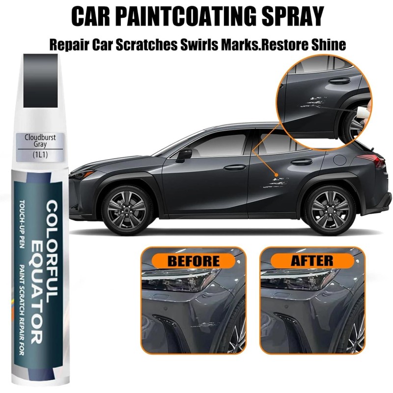 SNSIR Touch Up Paint Kit for Lexus Cloudburst Gray 1L1