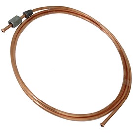 Aerzetix C42581 Brake Pipe Copper 250 cm Diameter 4.76 mm with Connectors F10 x 1 / M10 x 1