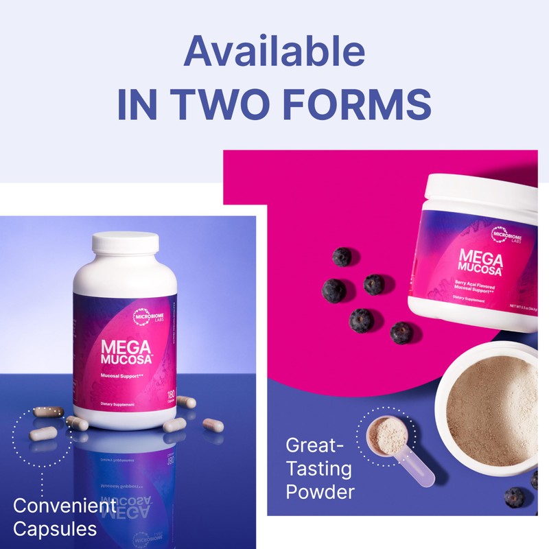 Microbiome Labs MegaMucosa - Amino Acids Supplement with Dairy-Free Immunoglobulins