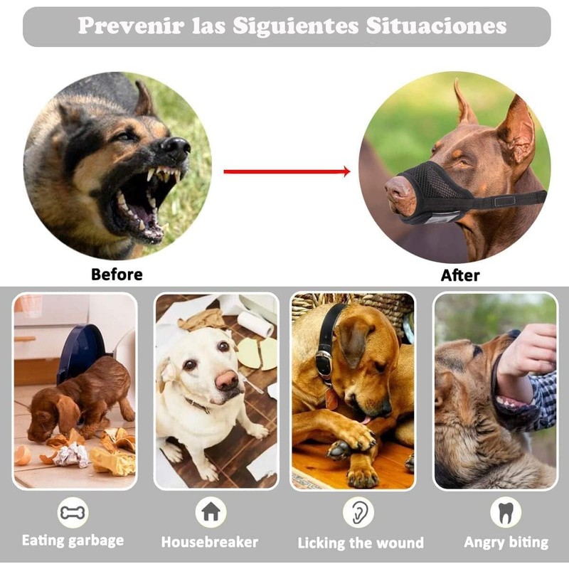 Bozal para perro de malla suave ajustable – CICINIO KZG-03
