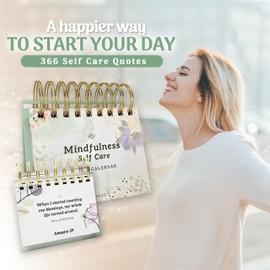 MESMOS Inspirational Gifts for Women, Teacher Appreciation Gifts for Women, Perpetual Calendar with 366 Daily Affirmations, Mindfulness Self Care Gifts, Cute Office Desk Accessories, Office Decorations