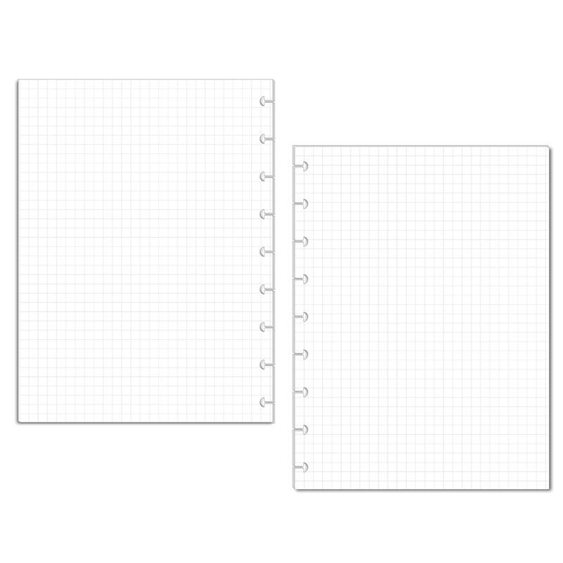 Grid Notes Refill Pages fits 9-Disc Medium Size Planners, Notes