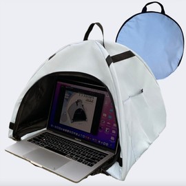 Laptop Sunshade Tent & Bag Portable Case for Working Outside | Anti-Glare | Water Resistant | for 13-18 inch Laptop| Portable Privacy Screen Hood | Cubicle Shade for Laptop