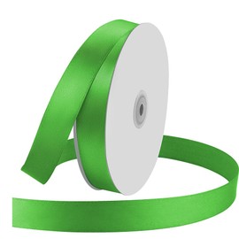1" Wide x 100 Yards Single Face Polyester Satin Ribbon, Satin Ribbon for Crafts, Gift, Hair Bows, Wedding Party Decoration, Bow Making & Other Projects (Apple Green)