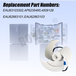 EAU63103301 Refrigerator Condenser Fan Motor Replacement for LG & Kenmore Refrigerators - Fits Part Numbers EAU63103302, AP6235485, 4509126, EAU62863101,AP6235485