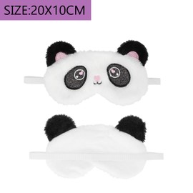 Eye Mask for Sleeping, Cartoon Fluff Blindfold, Cute Animal Eye Masks, Soft Fluffy Plush Mask, Travel Sleeping Eye Masks Eye Cover for Kids Adult Night Nap Travel Meditation A9SMYZ (Panda)