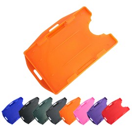 PCL Media ltd Orange Dual Double Sided ID Card Holder for Lanyard (Holders are Now Bio Degradable) Work ID Card Holders PCL Media ltd