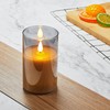 Guluto Flickering Flameless Candles, Rechargeable Battery Operated Candles with 3D