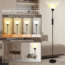 Floor Lamps for Living Room, 71'' Torchiere Floor Lamps with Remote, 2700K-6500K Colors Temperature & Brightness Adjustable, 10W/1200LM Bright Dimmable Floor Lamp,Tall Standing Lamp for Bedroom/Office