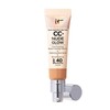 It Cosmetics CC Cream Nude Glow con Protector Solar FPS 40 + Suero Iluminador – Base con Niacinamida, Ácido Hialurónico, Rostro Radiante y Cobertura Natural, 32 ml