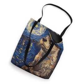 Otter Van Gogh Style Starry Night Tote Bag