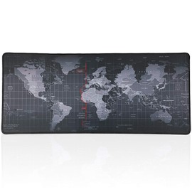 Cmhoo Tapete para mouse extragrande con hule antideslizante, bordes cosidos, tapete extendido para mouse con una superficie con textura optimizada | 69.85 cm x 29.97 x 0.25 cm, Map(70*30*0.3cm)