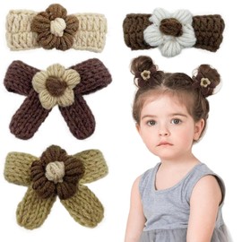 4 PCS Hair Clips for Girls, Flower Hair Clips Bow Hair Pins Artificial Wool Hair Clip Furry Hair Barrettes Small Alligator Hair Clips Hair Accessories for Women Girls