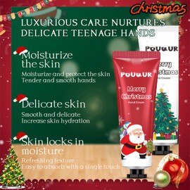 5 Piece Christmas Hand Cream Set, Hand Cream Gift Set, Botanical Scented Hand Cream, Natural Ingredients, Non-Greasy, Fast Absorbing For Moisturizing and Nourishing