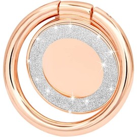 QZCQLLM Cell Phone Ring Holder Finger Ring Grip Kickstand, Compatible with All Smartphone/Phone Cases (Rose Gold)