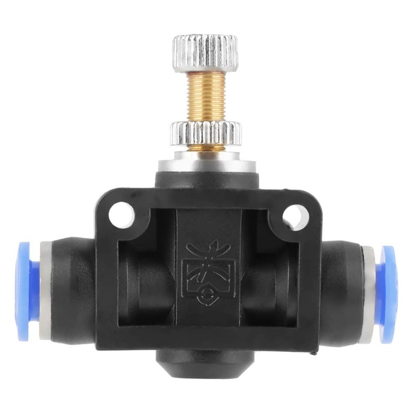 Pipe Throttle Valve Push In Speed Regulator Pneumatic Air Flow