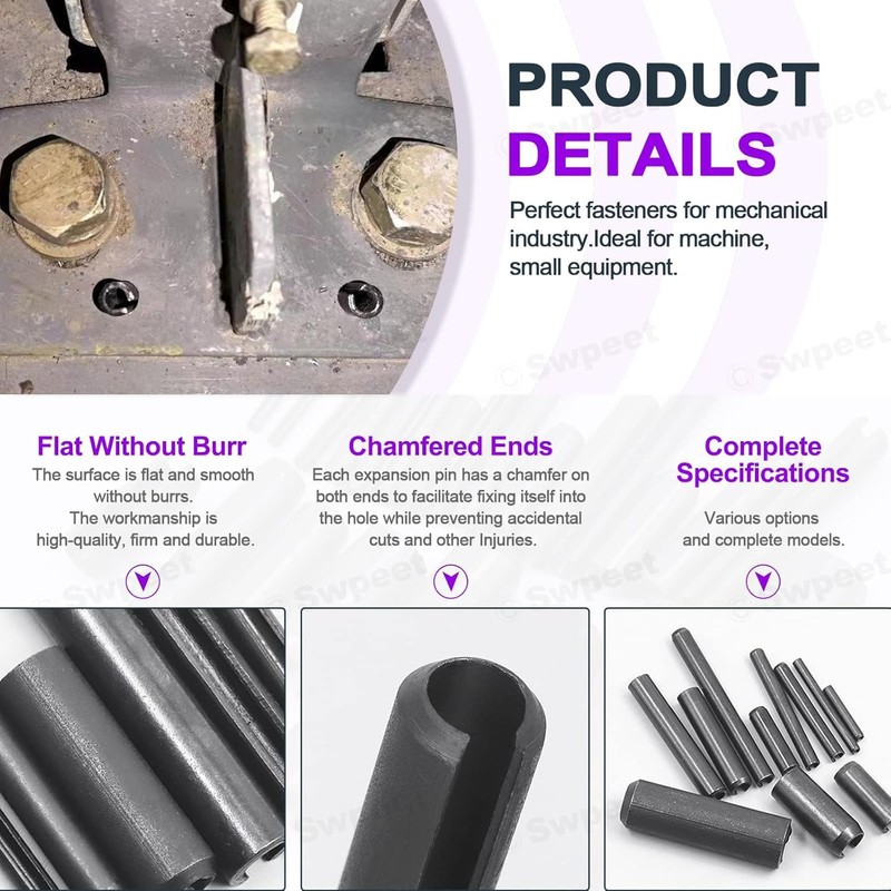 Tension Pin Hollow Cotter Pins Hollow Spring Pins Manganese Steel