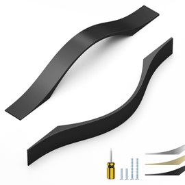 ELEBUILD 10 Pack, 5 Inch(128MM), Matte Black, Cabinet Pulls Cabinet Hardware Kitchen Cabinet Handles for Bathroom Drawer Pulls Dresser Pulls