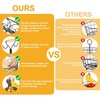ETECHMART Fruit Basket, Vegetables Countertop Bowl Storage With Banana Hanger,