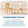 ECR4Kids Bentwood Chair, 14in Seat Height, Stackable Seats, Natural, 2-Pack