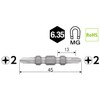 Vessel DS142045 40 V Compatible Problem Solving Bit, Easy to