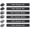 STAPENS 6 Pack Compressed Charcoal Sticks, Vine Charcoal Stick for