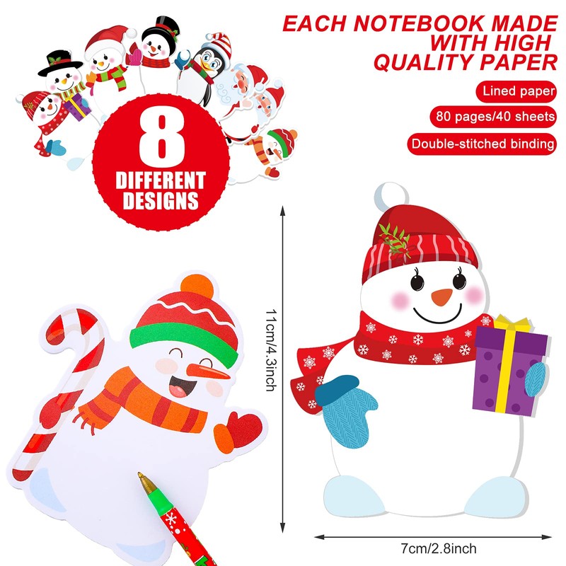 32 Pieces Christmas Notepad Winter Theme Self Sticky Notes Holiday